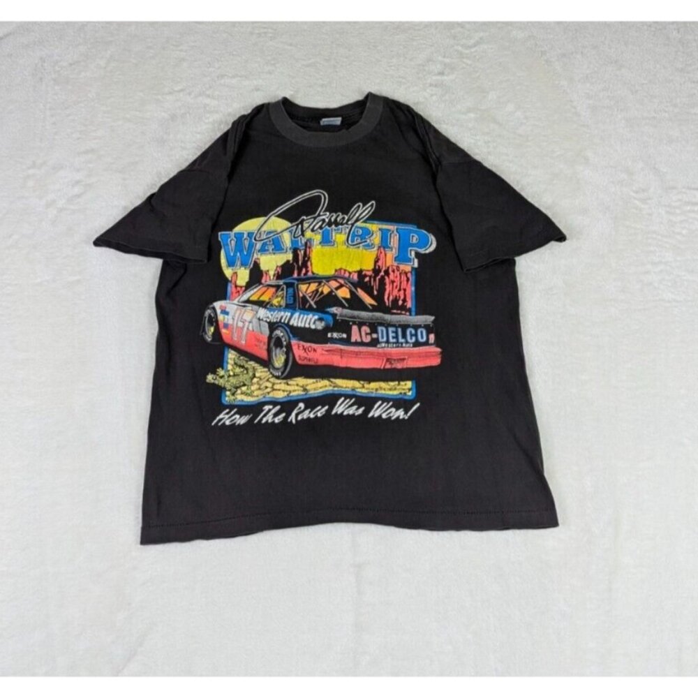 Black Graphic Racing Short Sleeve Tee - Unbranded